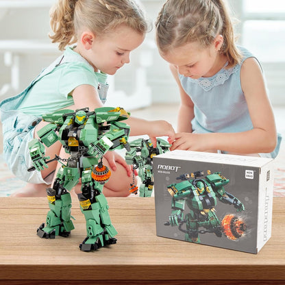 Transforming Robot Mech Building Block Sets, Destroy Warrior City Soldier Mech Model Action Mech Model Building Kit, Cool Robots Toys Gift for Adults and Kids Boys 6 7 8 10+, （542 PCS）