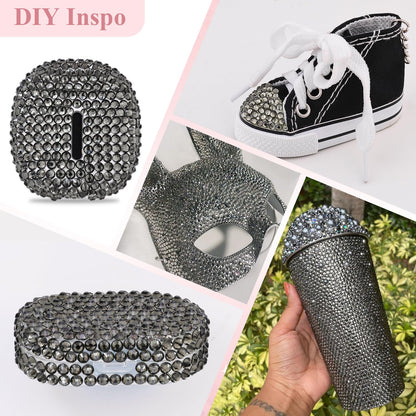 5000PCS SS6/2mm Glass Crystal Rhinestones (Clear), Bedazzling Flatback Rhinestones for Crafting DIY Crafts Nail Art Makeup Decoration, Gems Diamond Charms for Tumbler Shoes Clothing Mug