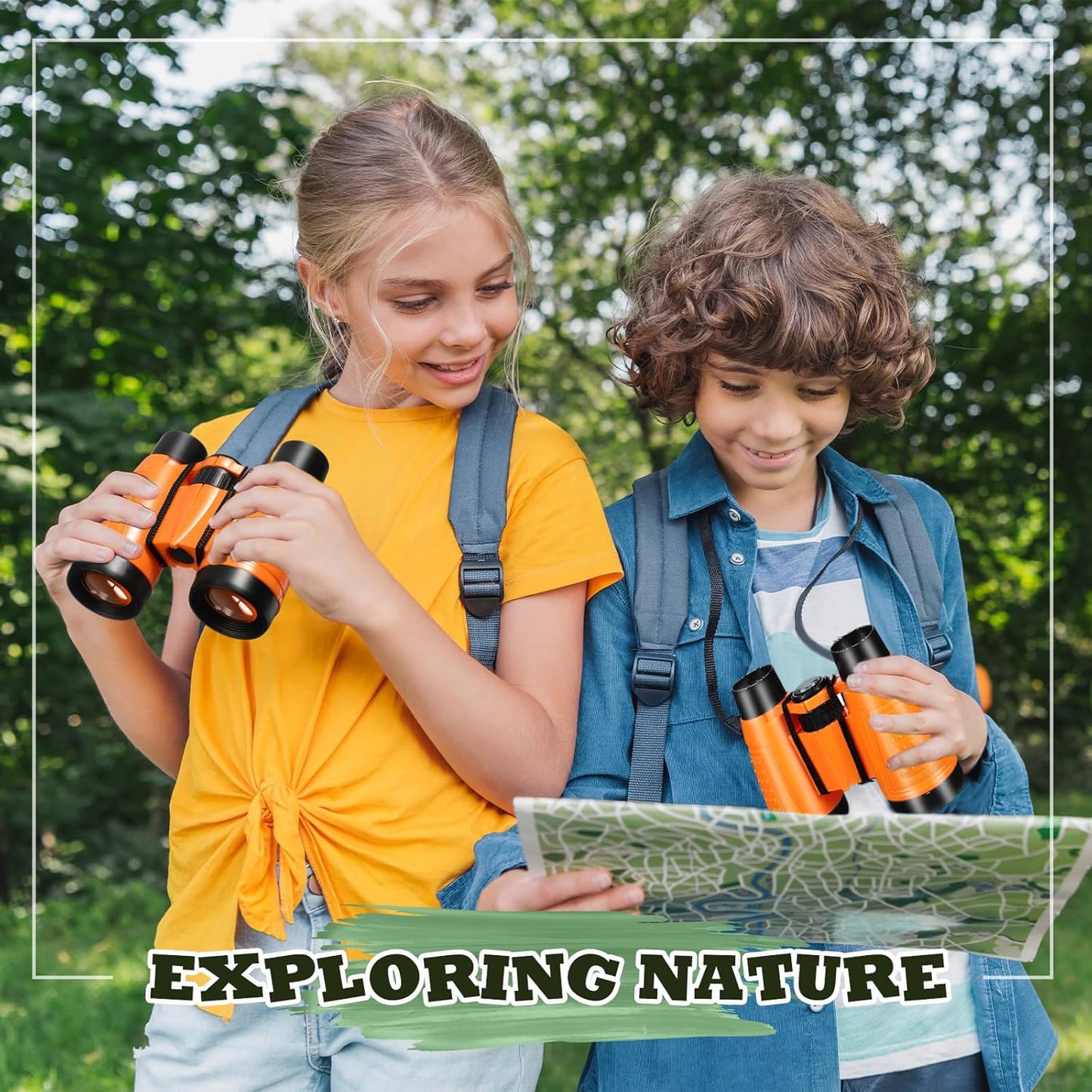 Libima 24 Pcs Binoculars Bulk Educational Compact Binoculars with Neck String Telescope for Learning Bird Watching Camping Hiking Travel Safaris Birthday Gifts(Green)