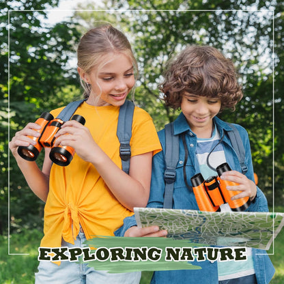 Libima 24 Pcs Binoculars Bulk Educational Compact Binoculars with Neck String Telescope for Learning Bird Watching Camping Hiking Travel Safaris Birthday Gifts(Green)