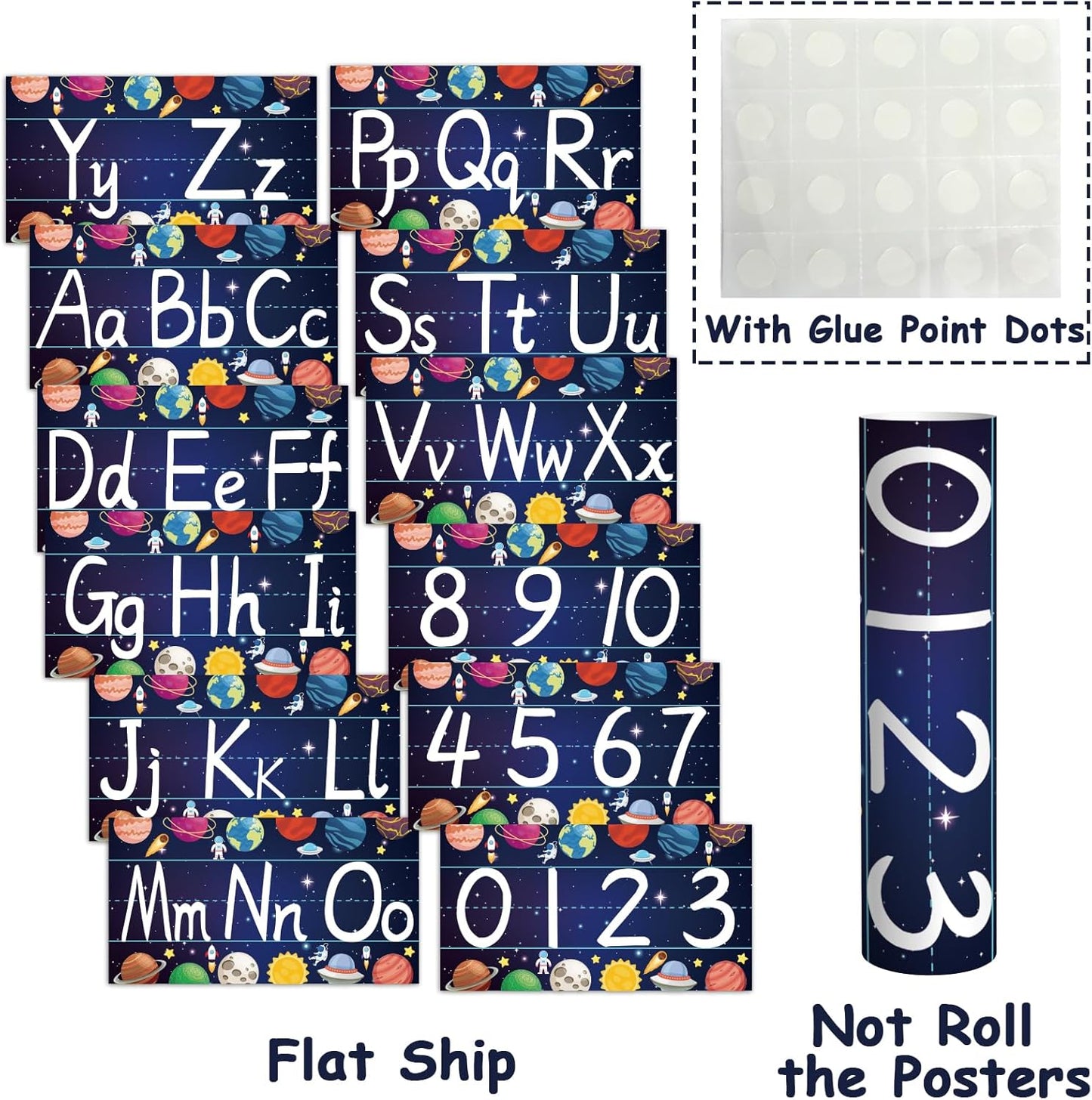 gisgfim 12 Pieces Alphabet Bulletin Board Strips Set Boho Rainbow Alphabet Line ABC Alphabet Banner & Number Border Posters for Preschool Kindergarten Classroom Playroom Bedroom (Boho)