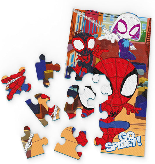 Spin Master Games, Marvel Spidey and His Amazing Friends Puzzles, Squishy Foam Puzzle, 25 Pieces, Spiderman Toys, for Ages 4 & Up