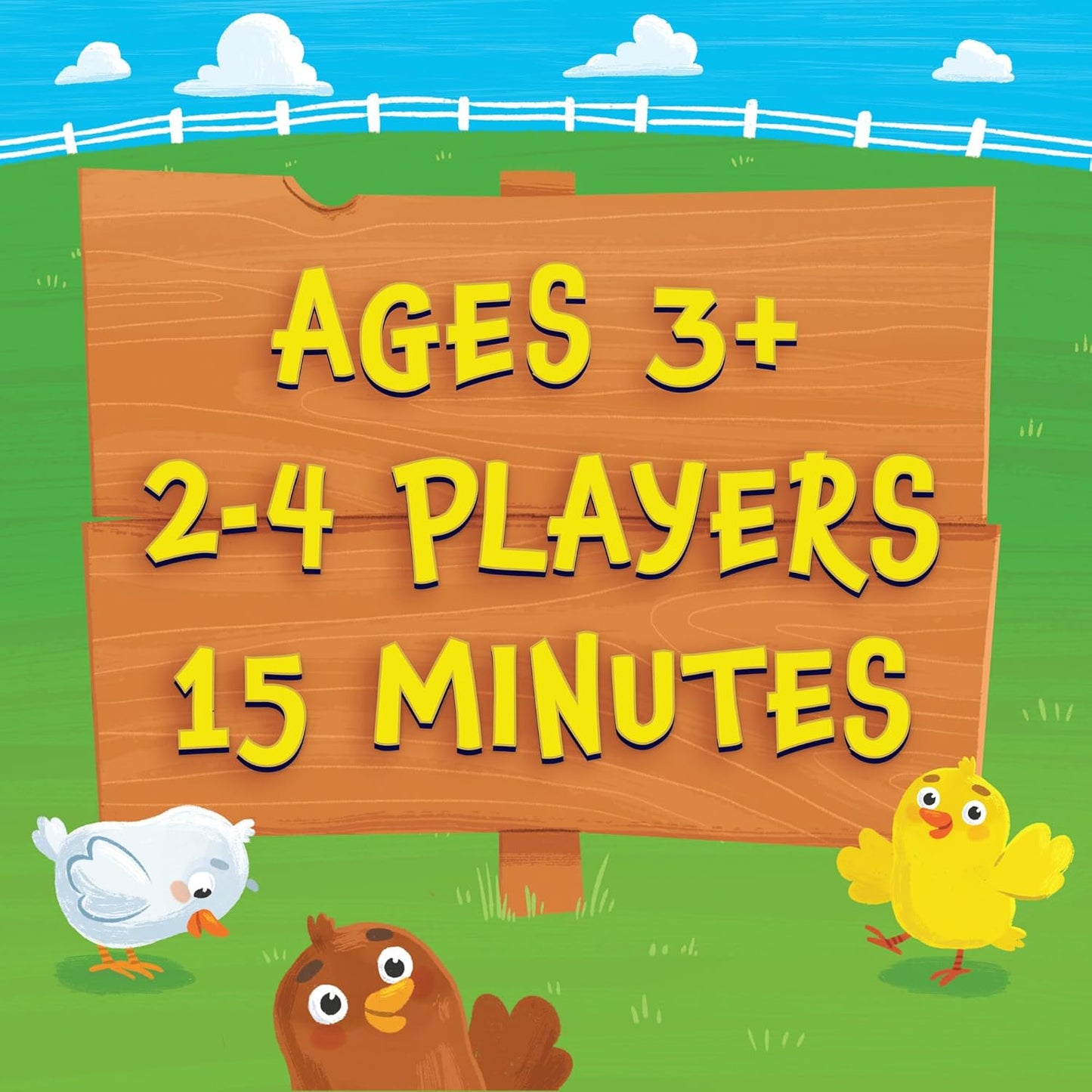 Peaceable Kingdom Count Your Chickens Award Winning Cooperative Counting Game for 2 to 4 Kids Ages 3+ - Premium Play Edition