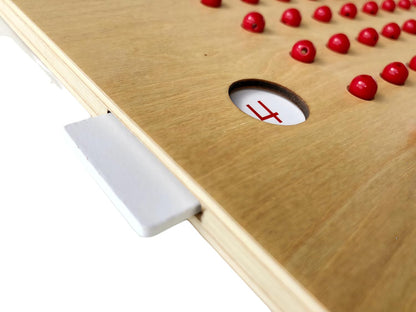 Premium Montessori Multiplication Bead Board- 10.8” Solid Beechwood Times Table Math Toy for Kids Ages 6-9+, Multiplication Board Math Materials with Beads, Homeschool & Classroom Montessori Learning