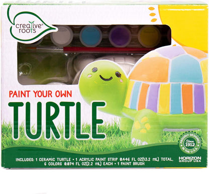 Creative Roots Paint Your Own Rock Pets by Horizon Group USA, 6 Colors, Paint Brush, Wiggly Eyes and Glue Included, Multicolor