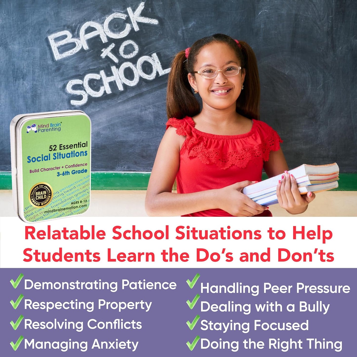 Mind Brain Emotion 52 Essential Conversations for Home, Therapy, Speech, School Classroom - Conversation Cards for Kids, Family, Teacher & Counselor to Build Growth Mindset & Communication Skills