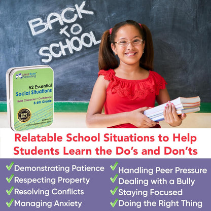 Mind Brain Emotion 52 Essential Conversations for Home, Therapy, Speech, School Classroom - Conversation Cards for Kids, Family, Teacher & Counselor to Build Growth Mindset & Communication Skills