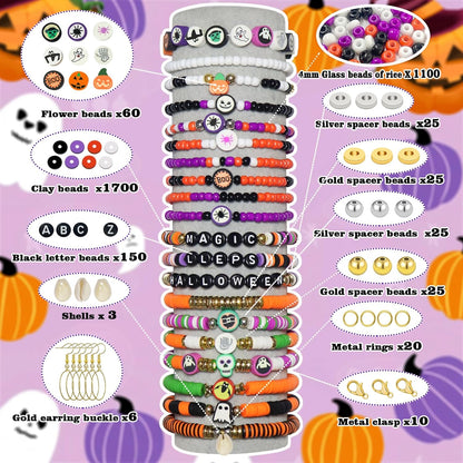 YMSDZHL 6000+PCS Clay Beads Bracelet Making Kit,24 Color DIY Flat Preppy Beads for Friendship Jewelry Making,Polymer Heishi Beads with Charms Gifts for Teen Girls Crafts for Ages 4-12