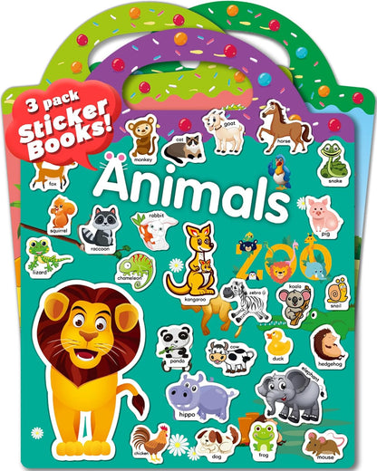 Halloween Sticker Books for Kids, Reusable Sticker Books for Toddlers, Halloween Travel Toys Acticities Crafts Birthday Gifts for Boys Girls Kids