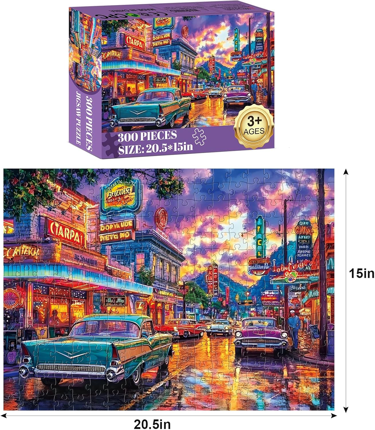 300 Piece Puzzles for Adults,Beautiful Nature Landscape Puzzle for Adults Kids Seniors,Recycled Cardboard Unique House Puzzle 300 Piece,Challenging Family Game Great Gift for Family Friends,20.5x15 in