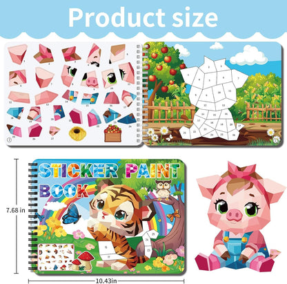 Kalysky Dinosaur and Ocean Animal Scene Sticker Book for Kids Ages 4-12, Search and Find Sticker Activity Book–Travel Toys for Toddlers, Airplane & Road Trip Games, Educational Fun