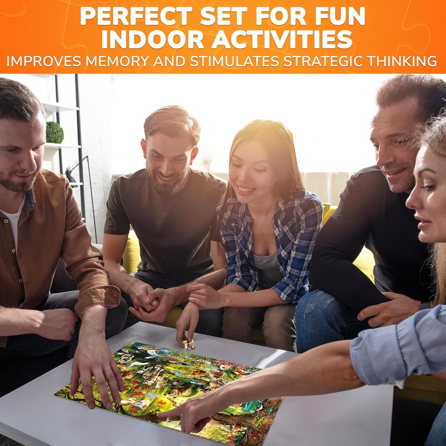 QUOKKA 100 Piece Puzzles for Kids Ages 4-6 – Floor Kids Puzzles Ages 6-8 Year Old – Toy for Learning Forest Animals for 8-10 yo – Jigsaw Toddler Game for Boy and Girl 3-5