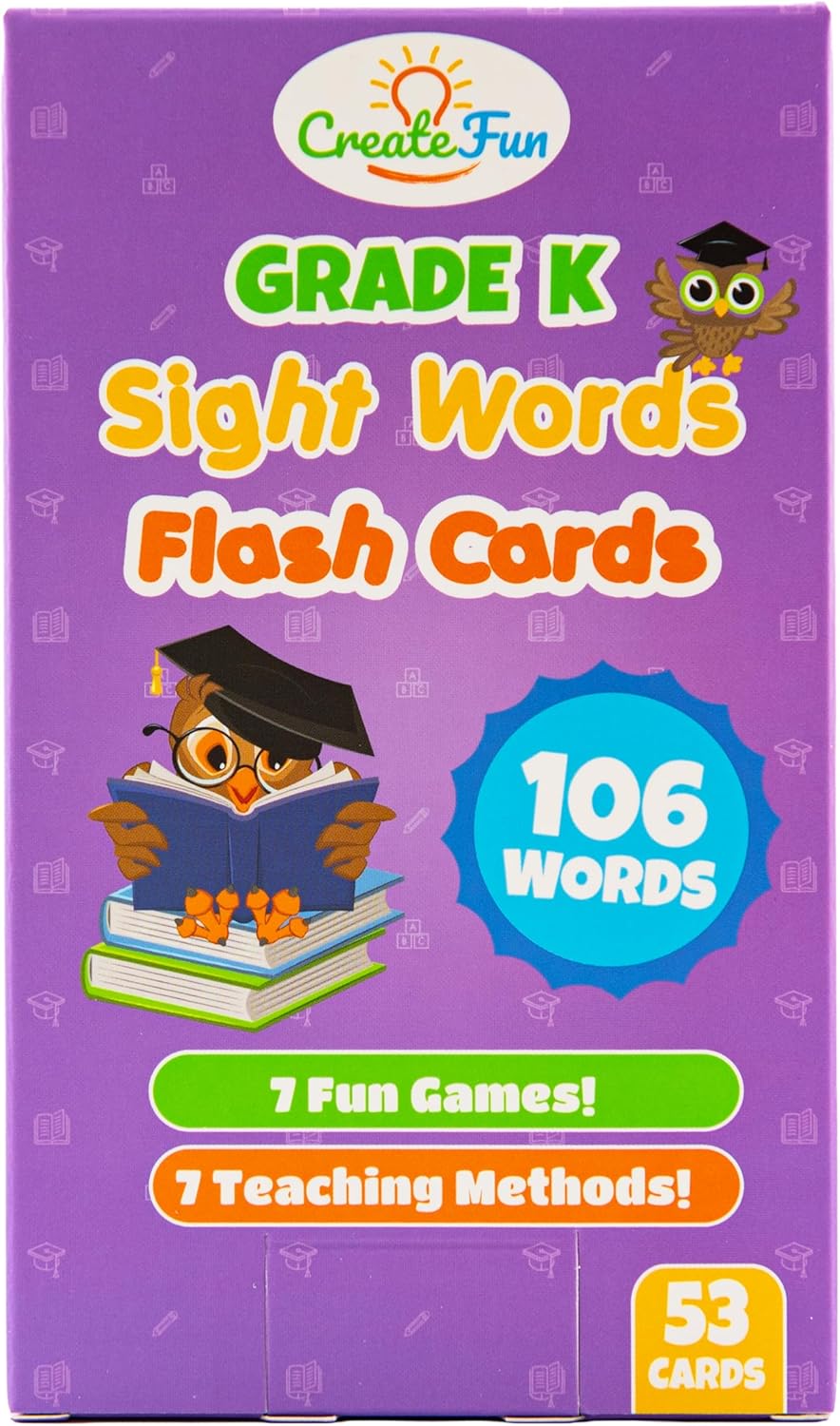 106 Sight Words Flash Cards Pre K for Ages 3-4, Dolch & Fry Sight Word Reading Games, Homeschool Supplies for Preschool with 7 Educational Game Ideas