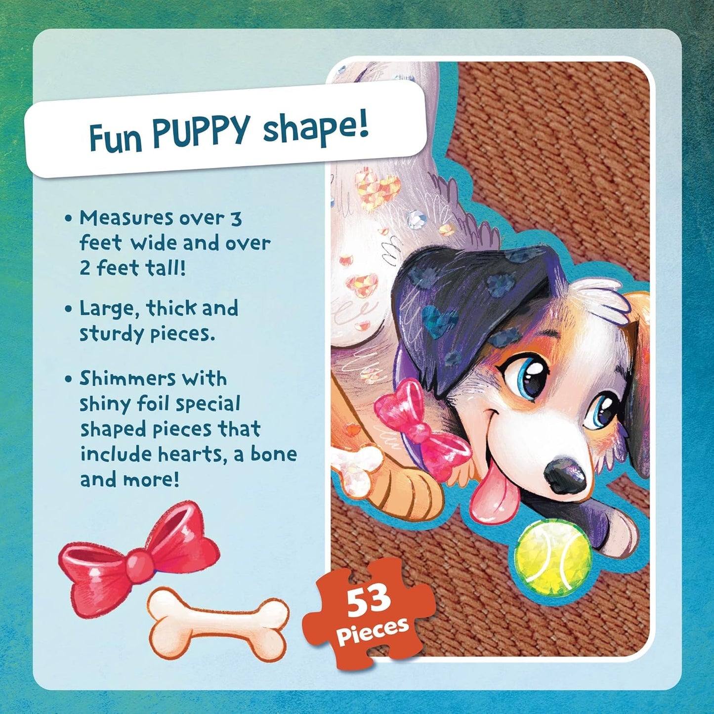 Peaceable Kingdom Giant Floor Puzzles with Uniquely Fun Shaped Pieces for Kids Ages 3+ Gifts for Boys and Girls - Racecar