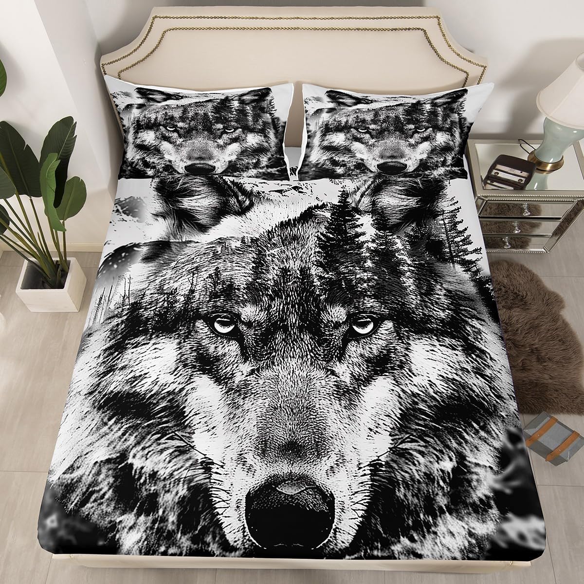 Drum Kit Fitted Sheet,Full Size Rock Music Collections Musical Instruments Theme,Soft Decorative Fabric Bedding Deep Pocket for Children Teens Young Boys Girls,with 2 Pillowcases