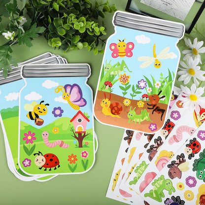 Hedeey 36 Packs Spring Butterflies Craft Kits for Kids,Make Your Own Butterfly Paper Craft Set, Spring DIY Art Craft Kits for School Home Game Activities (Butterfly 36)