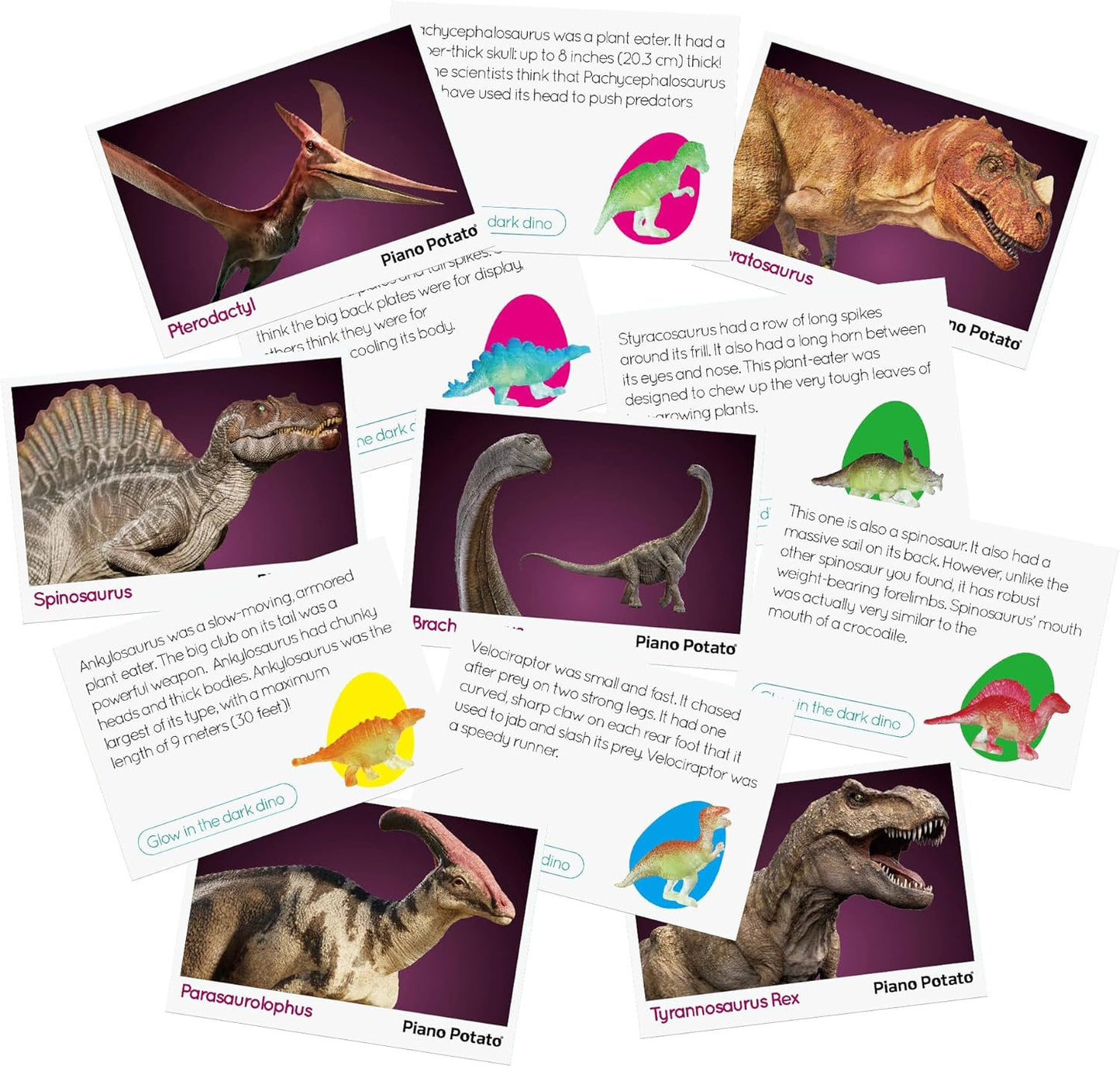 Gamerside Dino Eggs Dig Kit, 12 Glow in The Dark Dinosaur Eggs Dig Kit Excavation Set, Dinosaur Toys for Kids 6-8 8-12, Educational STEM Archaeology Science Kits - Easter Gift for Boys Girls