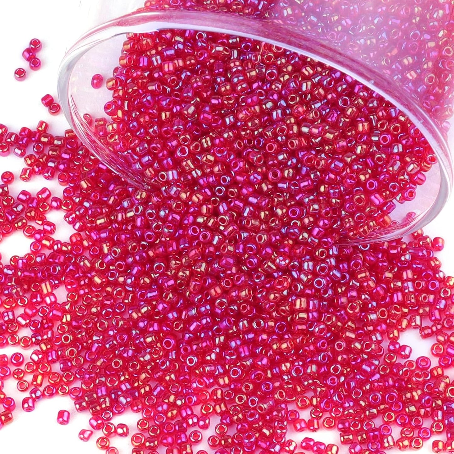 10100 Pcs Size 11/0 Glass Seed Beads, 2 mm Dark Green Small Mini Spacer Loose Pony Beads for Jewelry Making and DIY Crafts - Colors B