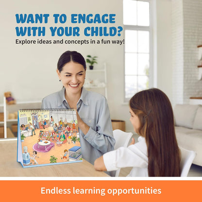 Picture Book and Emotion Cards, Picture Story Cards, Social Emotional Learning Activities, Autism Homeschooling, Educational Busy Book, Speech Therapy Materials (WH Question Flipbook)