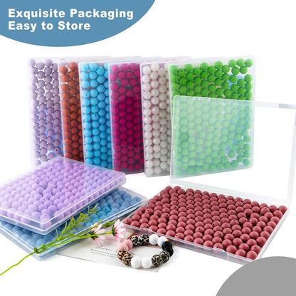 65Pcs 19mm Silicone Beads for Keychain Making Bracelet Necklace, Bulk Round Silicone Beads for Pens（Christmas Green） - Colors A