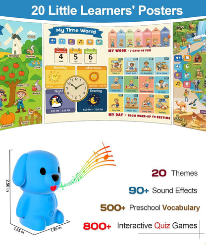 Phonics Learning Toy for Preschoolers – Phonics Flash Cards with Talking Pen, Speech Therapy & Autism Sensory Toy, Learn to Read Educational Gift for Boys & Girls,Kindergarten Learning Activities