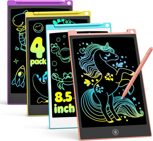 TECJOE LCD Writing Tablet, 8.5 Inch Colorful Drawing Board, Kids Travel Games Activity Learning Toys, Birthday Gifts for 3-8 Year Old Boys Girls Toddlers Preschooler
