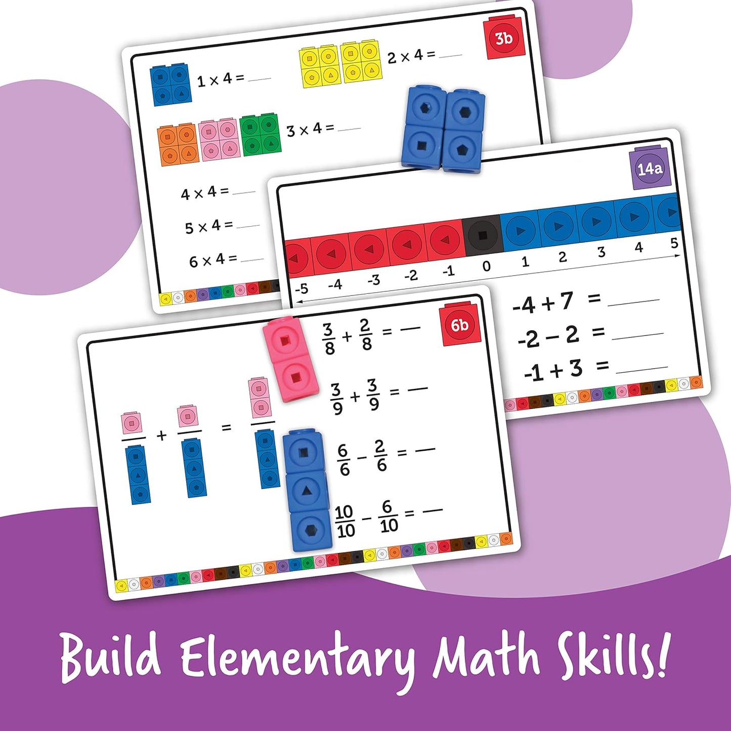 Learning Resources MathLink Cubes Kindergarten Math Activity Set Sea Adventures! - 115 Pieces, Age 5+, STEM Teaching Toys, Kindergartner Games
