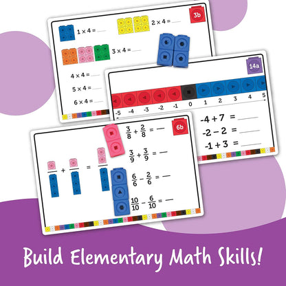 Learning Resources MathLink Cubes Kindergarten Math Activity Set Sea Adventures! - 115 Pieces, Age 5+, STEM Teaching Toys, Kindergartner Games