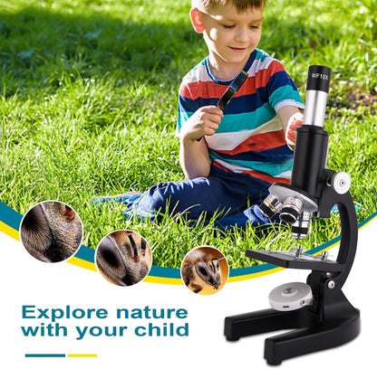 Microscope for Kids & Adults,40X-2000X Magnification Microscope for Kids 8-12, with LED Fill Light & Phone Holder, Great for School Labs and Home Schooling