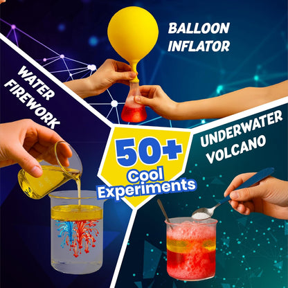 Junior Science Kit for Kids Age 4-14 | 50+ Stem Science Experiments | Educational Toy for Boys and Girls | Birthday Gift for Smart Kids- Curious Junior