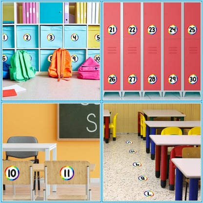 WhatSign Line up Spots for Classroom Floor - 36Pcs Floor Numbers for Classroom Lining up Number Stickers for Back to School Kindergarten Preschool Elementary Supplies