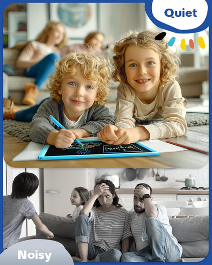 Bravokids Toys for 3-6 Years Old Girls Boys, LCD Writing Tablet 10 Inch Doodle Board, Electronic Drawing Pads, Educational Birthday Gift for 3 4 5 6 7 8 Years Old Kids Toddler (Blue)