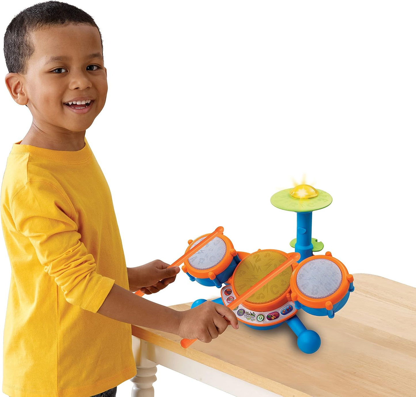 VTech KidiBeats Kids Drum Set, Orange