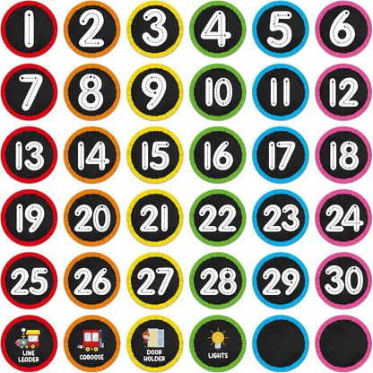 WhatSign Line up Spots for Classroom Floor - 36Pcs Floor Numbers for Classroom Lining up Number Stickers for Back to School Kindergarten Preschool Elementary Supplies