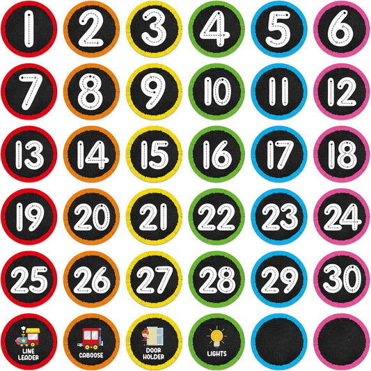 WhatSign Line up Spots for Classroom Floor - 36Pcs Floor Numbers for Classroom Lining up Number Stickers for Back to School Kindergarten Preschool Elementary Supplies