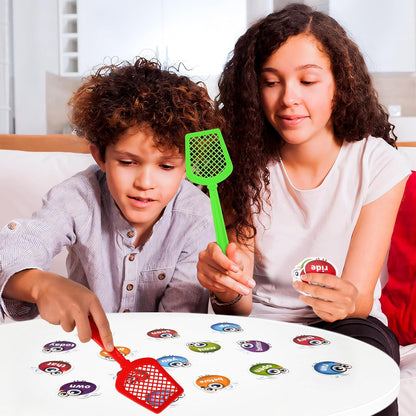 Sight Words Learning Game, Dolch Word Literacy & DIY Swat Educational Game with Dry Erase Flying Cards Montessori Spelling Toys for Kids Classroom Essentials School Supplies, Back to School