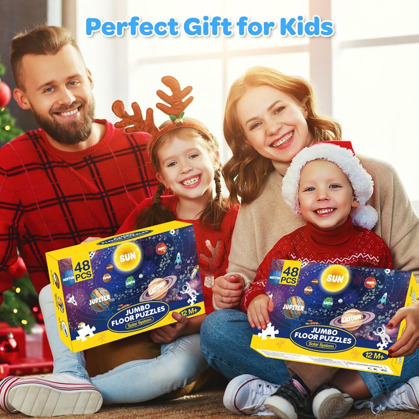 Jumbo Floor Puzzle for Kids Ages 4-6, 48 Piece Large Engineering Vehicles Jigsaw Puzzle, Extra-Thick Cardboard Preschool Learning Toys for Toddlers 3-5, Educational Gift for Boys Girls 3 4 5 6 7 8