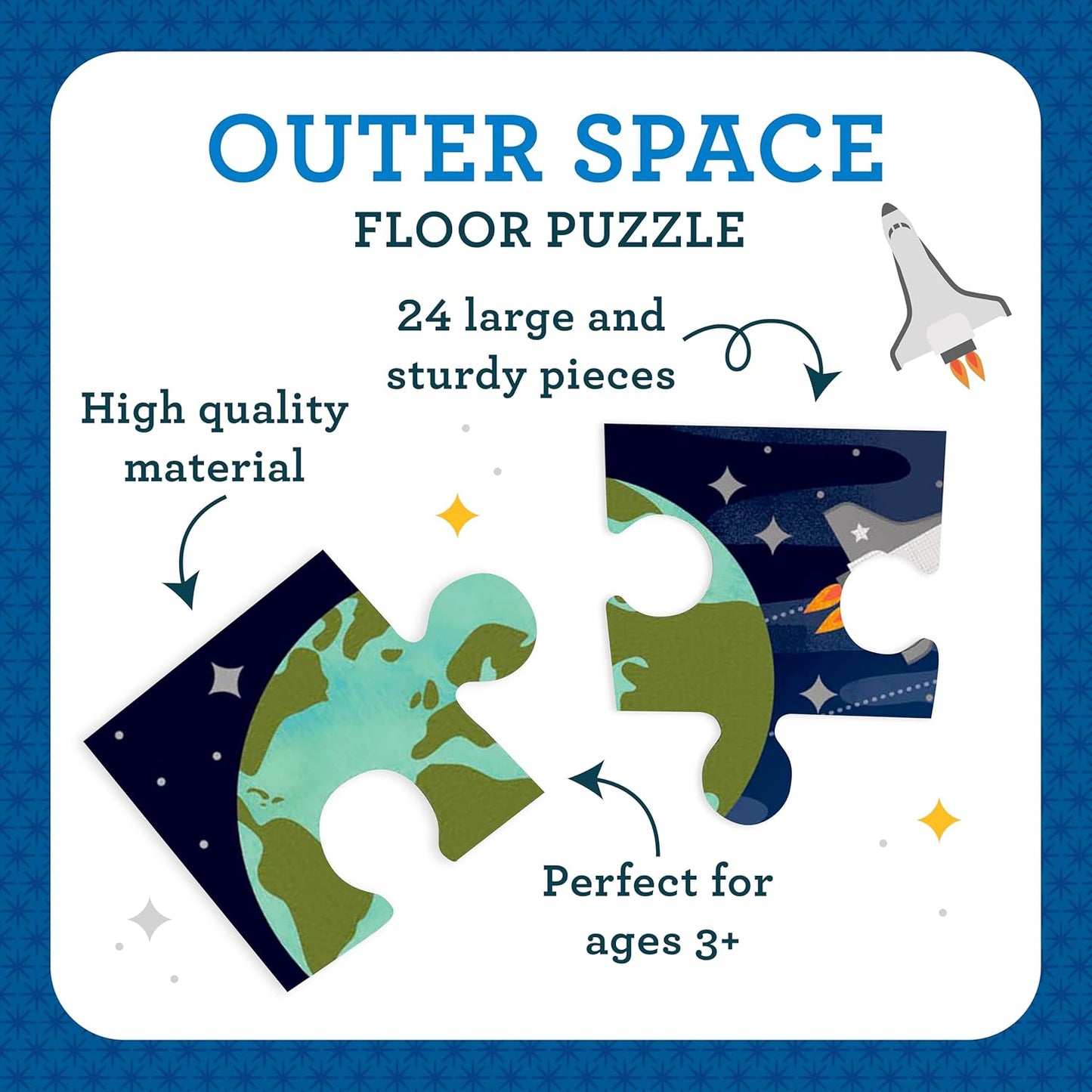 Petit Collage Floor Puzzle, Secret Garden, 24-Pieces – Large Puzzle for Kids, Completed Garden Puzzle Measures 18” x 24” – Makes a Great Gift Idea for Ages 3+