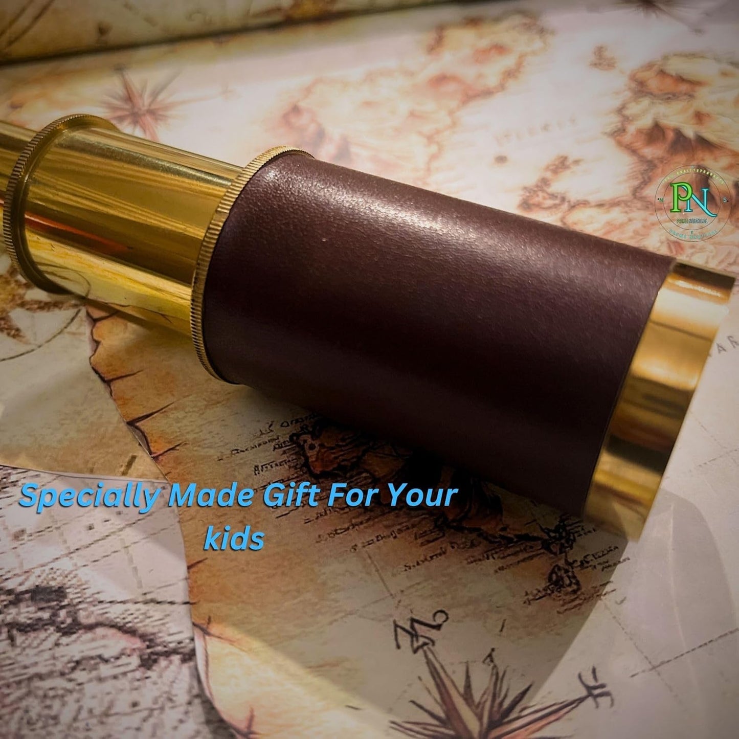 Prime NAUTICAL6 Inches Brass Pirates Telescope, Collapsible Handheld Telescope, Monocular, Adventure,Traveling,Gift Item,Brass Nautical Spyglass for Outdoor Navy and Gift