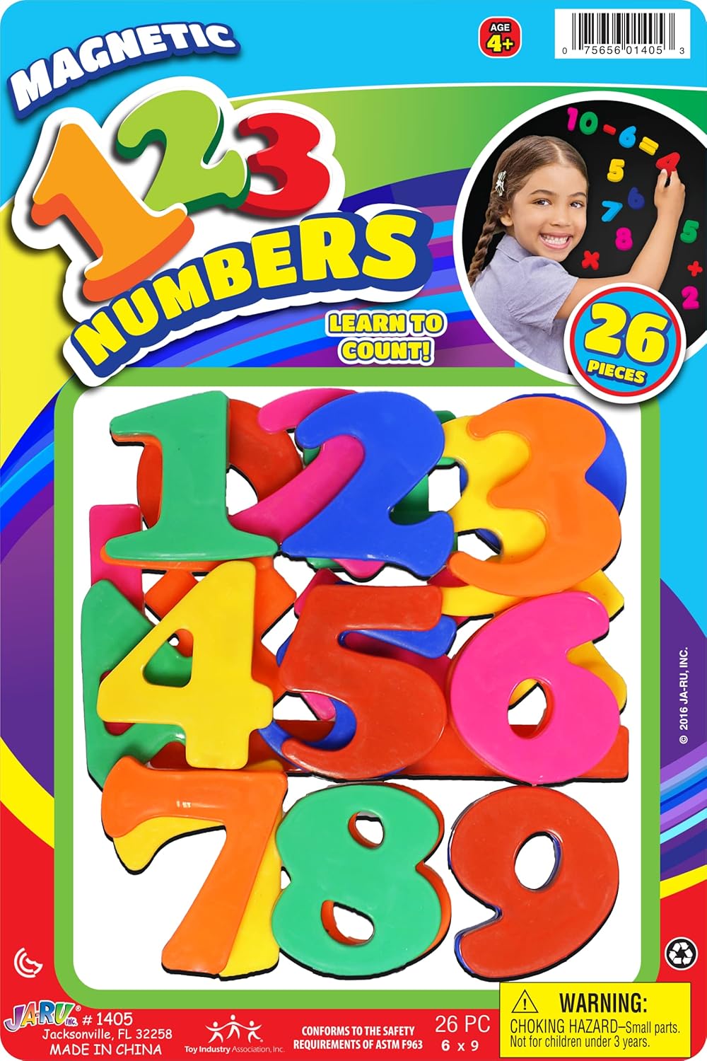 JA-RU Magnetic Letters Toy Set (1 Pack ABC Letters) Colorful Plastic Letters. Refrigerator Magnets for Kids & Toddler. Alphabet Learning, Spelling Words. Educational Preschool Toy. ABC-1405-1A
