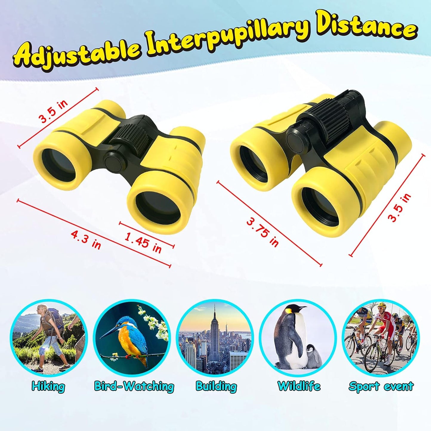 ESSENSON Binoculars for Kids Toys Gifts for Age 3, 4, 5, 6, 7, 8, 9, 10+ Years Old Boys Girls Kids Telescope Outdoor Toys for Sports and Outside Play, Bird Watching, Birthday Presents(Blue)
