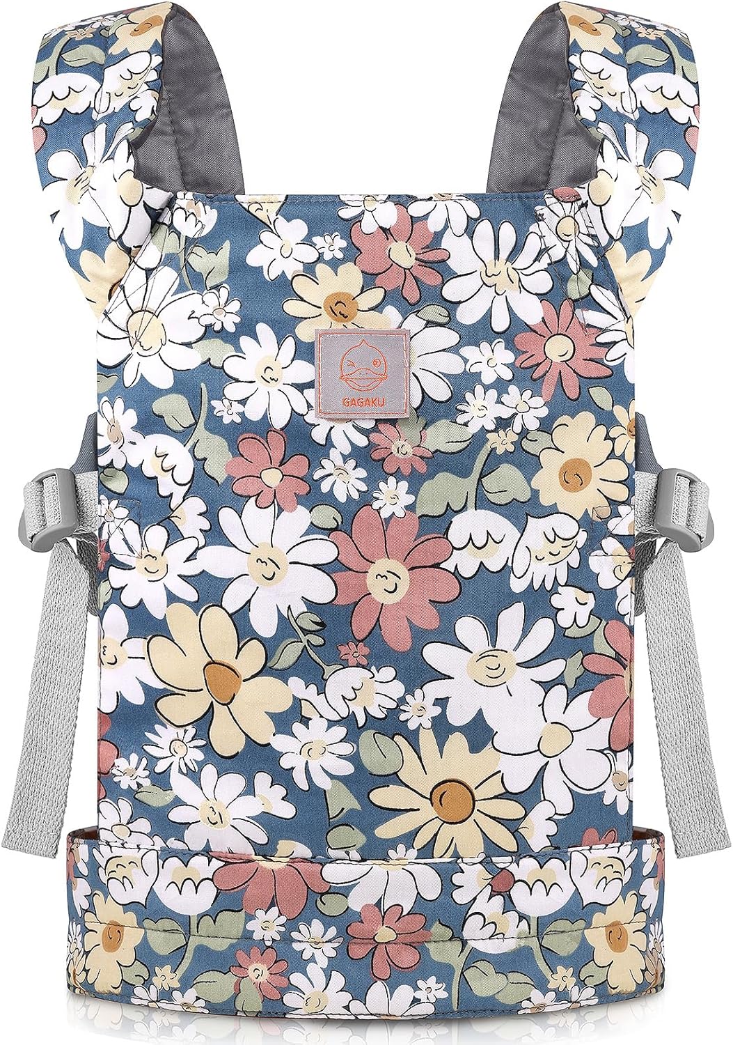 GAGAKU Doll Carrier for Kids, Toy Baby Doll Carrier, Reborn Dolls Carrier Toy Baby Sling with Adjustable Straps, Baby Doll Accessories - Green - Camellia