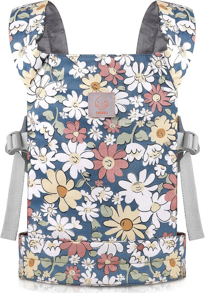 GAGAKU Doll Carrier for Kids, Toy Baby Doll Carrier, Reborn Dolls Carrier Toy Baby Sling with Adjustable Straps, Baby Doll Accessories - Green - Camellia