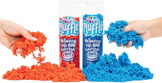 Educational Insights Pluffle(R) Sand 2-Pack - Sensory Bin Foam Set, No Mess Alternative to Sand Toys & Slime for Toddlers at Home or in the Classroom, Fun Sensory Table Filler, Gift for Kids Ages 3+