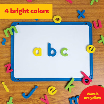 READY 2 LEARN - CE6908 Center Enterprise Ready 2 Learn Magnetic Alphabet - Lowercase - 52 Letters - Kids Foam Letter Magnets for The Classroom, Refrigerator or White Board - Large Magnets for Better Attraction