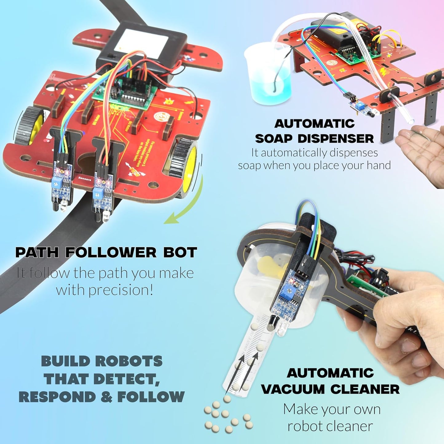Butterfly EduFields 10-in-1 STEM Robotics Kit for Kids Ages 8-14 | Electronics & Engineering Science Kit with Circuit Board Projects | Educational Robot Building Kit