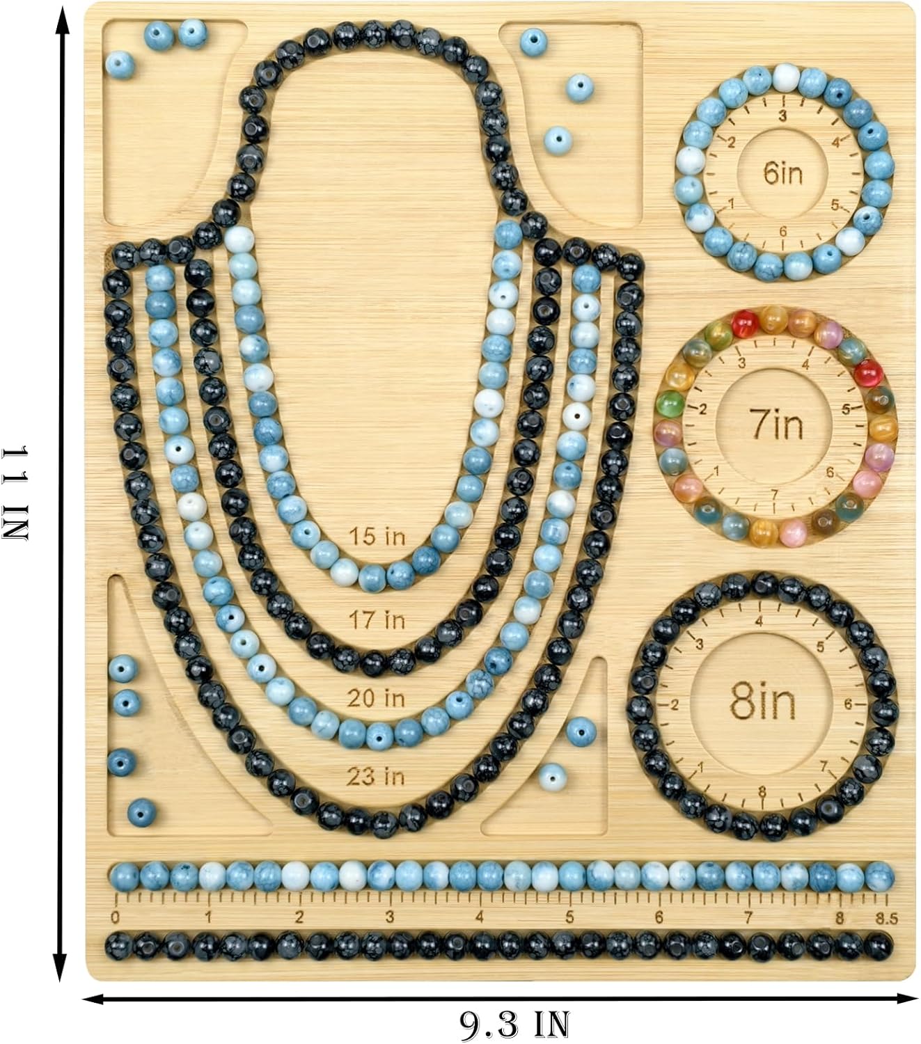 Petoysoso Bead Boards for Jewelry Making, Bamboo Beading Board for Bracelet & Necklace, Jewelry Making Supplies,Bead Tray Supplies