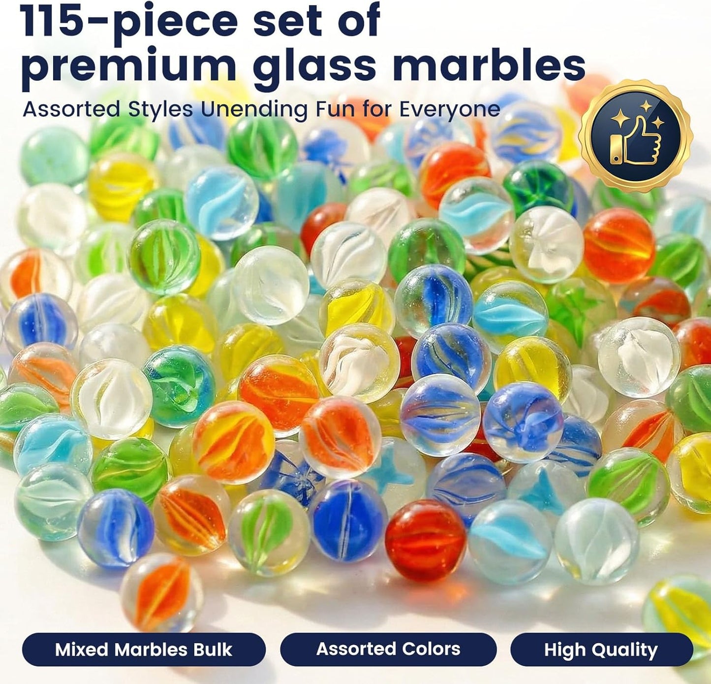 POPLAY 61PCS Marbles Games for Kids, with Gift Box for Marbles Run Games, Classroom Crafts Supplies Kit