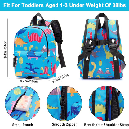 Accmor Toddler Backpack Leash with Anti Lost Wrist Link, Cute Mini Child Walking Harnesses Keep Kids Close Back Pack Rope Tether Rein for Baby Boys (Pink/Unicorn)