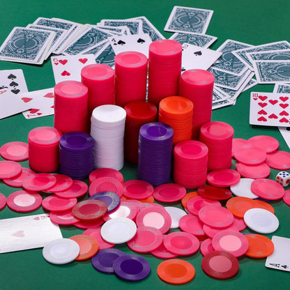 Leitee 500 Pcs Black Plastic Poker Chips Bulk 1.5 Inch Mini Bingo Chips Tokens Markers Blank Casino Counting Discs Learning Math Counters for Adults Interlocking Game Counting Reward Card